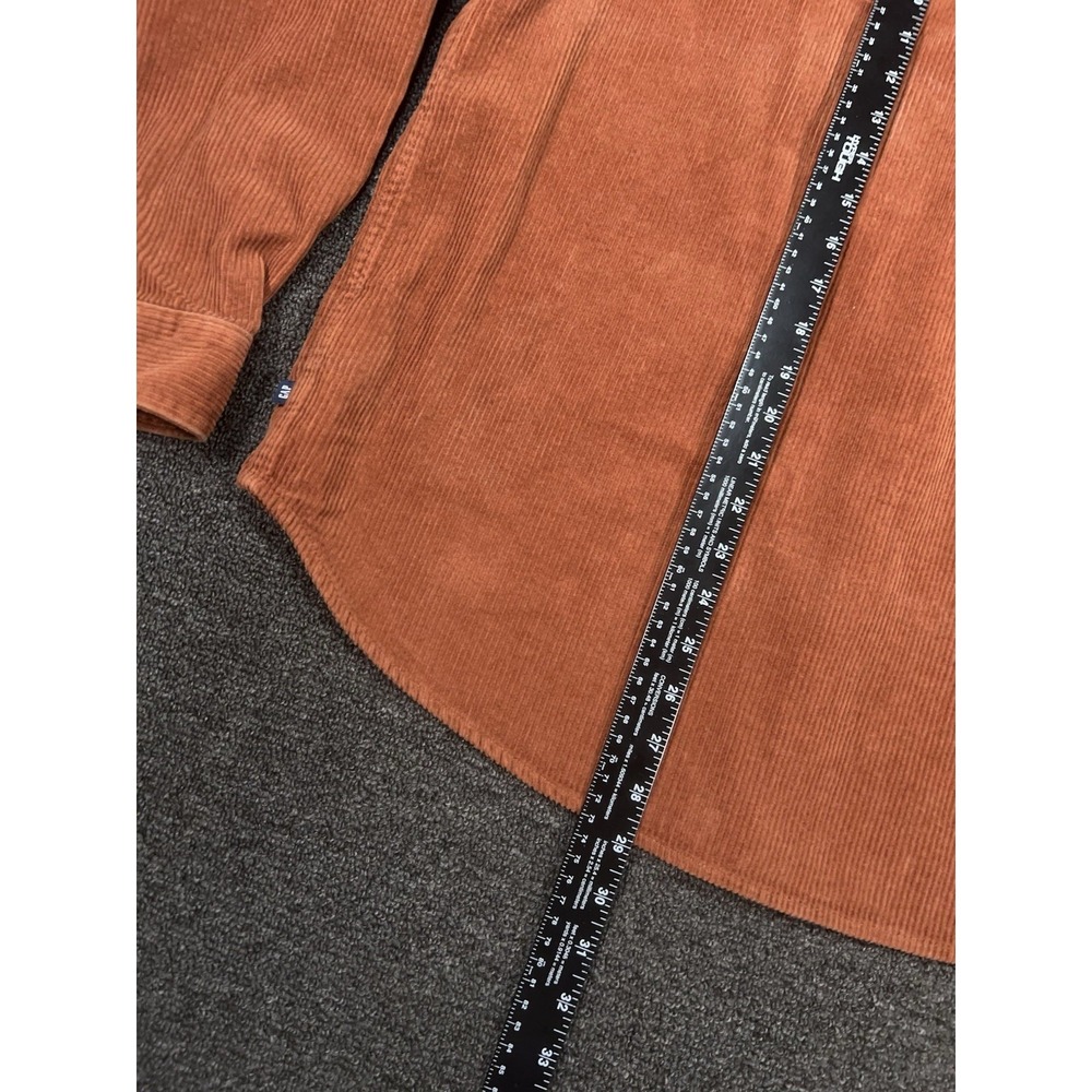 Gap Corduroy Shirt Jacket Shacket Men Large Burnt Orange Button Up Chore Work - Picture 5 of 6